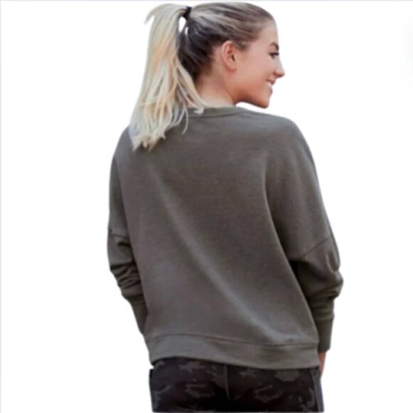 Fabletics CUTE AF Gray Crewneck Sweatshirt, Large - Picture 8 of 9